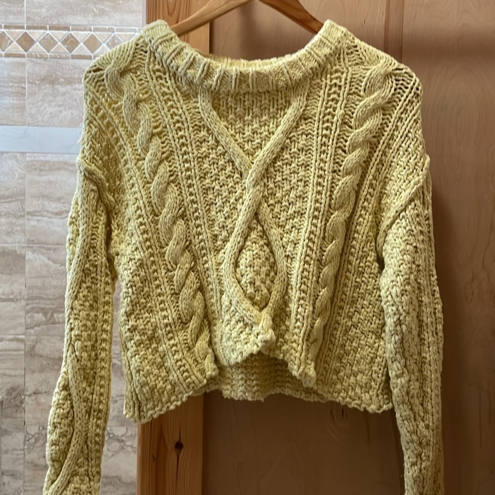 Free People Cutting Edge Cable Pullover